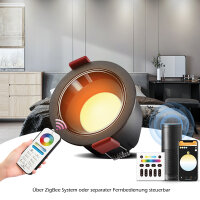 ZigBee PRO ceiling spotlight with RGB color change and CCT control