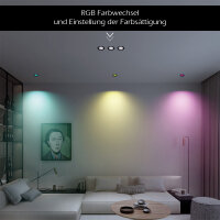 ZigBee PRO ceiling spotlight with RGB color change and CCT control